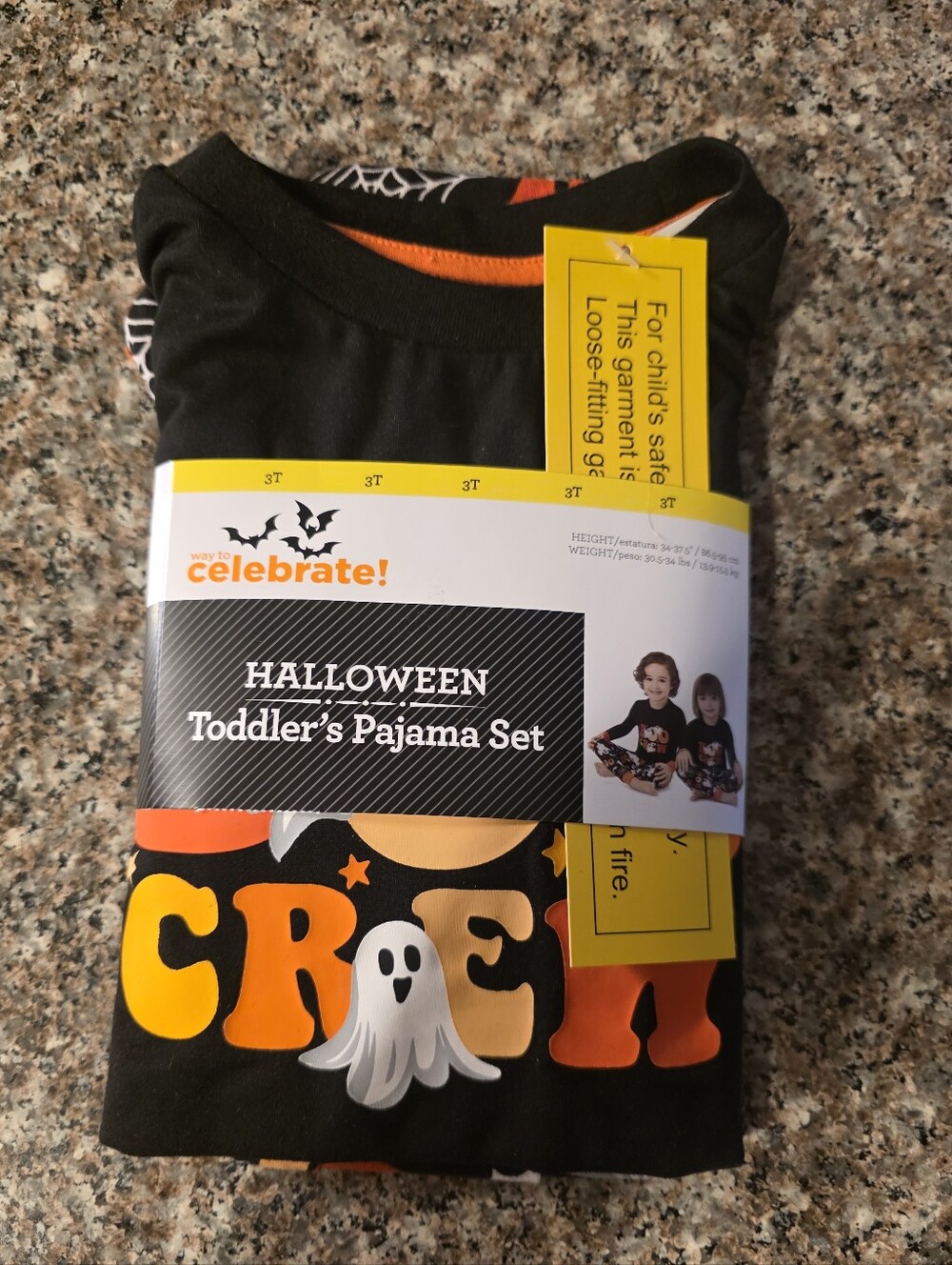 Halloween Toddler Pajama Set - Unisex Sz 3T